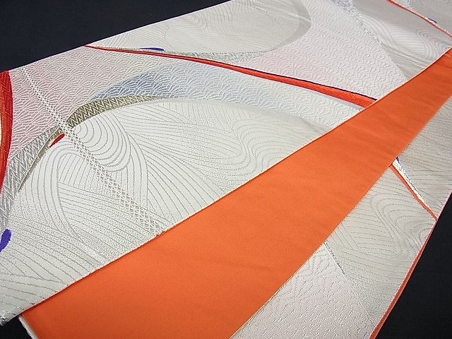 平和屋着物■六通柄袋帯 立波飛鳥文 金銀糸 逸品 ox0967