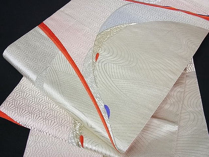 平和屋着物■六通柄袋帯 立波飛鳥文 金銀糸 逸品 ox0967