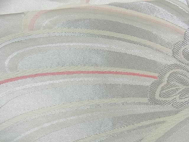 平和屋着物■六通柄京袋帯 舞華文 銀糸 逸品 ox1127