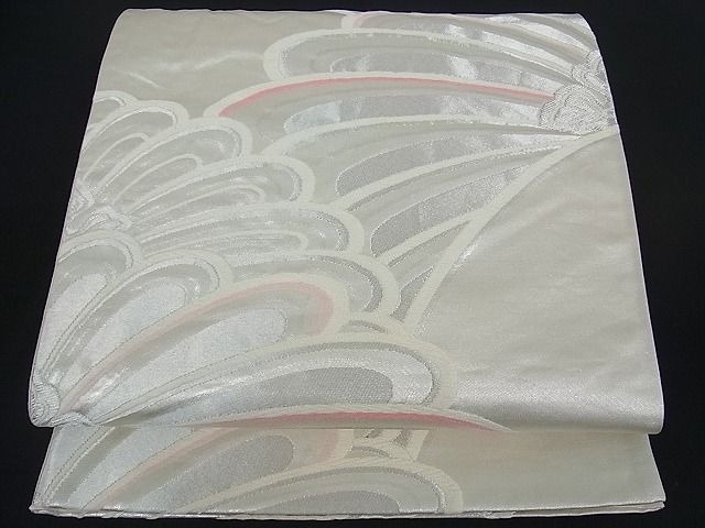 平和屋着物■六通柄京袋帯 舞華文 銀糸 逸品 ox1127