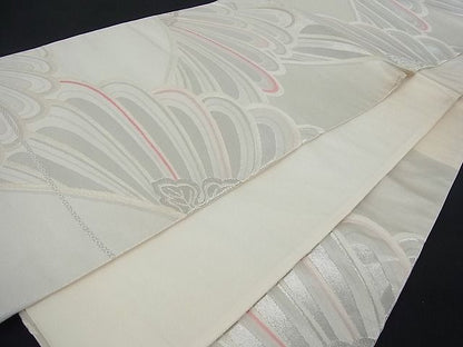 平和屋着物■六通柄京袋帯 舞華文 銀糸 逸品 ox1127
