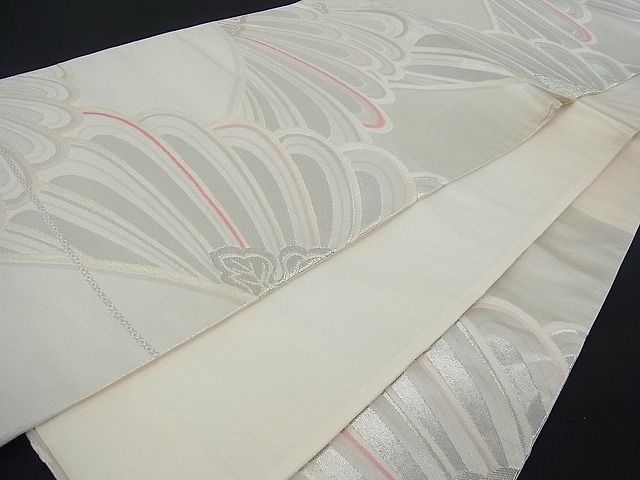 平和屋着物■六通柄京袋帯 舞華文 銀糸 逸品 ox1127