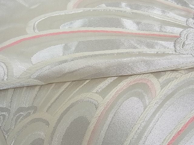平和屋着物■六通柄京袋帯 舞華文 銀糸 逸品 ox1127