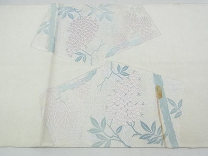 平和屋着物■太鼓柄袋帯 色紙重ね南天文 逸品 ox1938