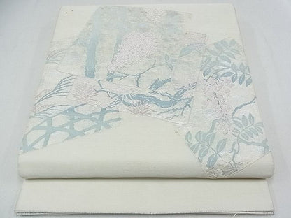平和屋着物■太鼓柄袋帯 色紙重ね南天文 逸品 ox1938