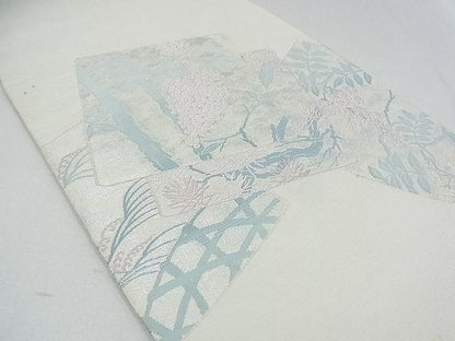平和屋着物■太鼓柄袋帯 色紙重ね南天文 逸品 ox1938
