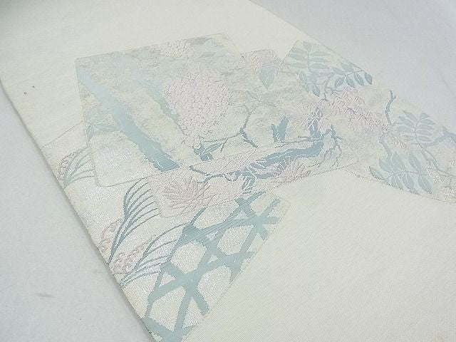 平和屋着物■太鼓柄袋帯 色紙重ね南天文 逸品 ox1938