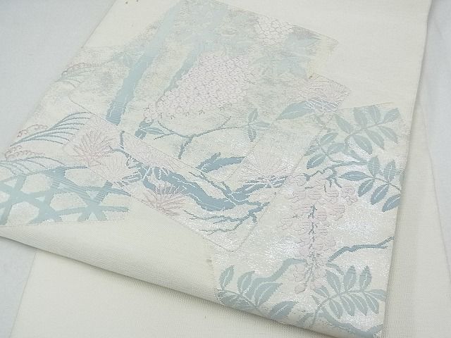 平和屋着物■太鼓柄袋帯 色紙重ね南天文 逸品 ox1938