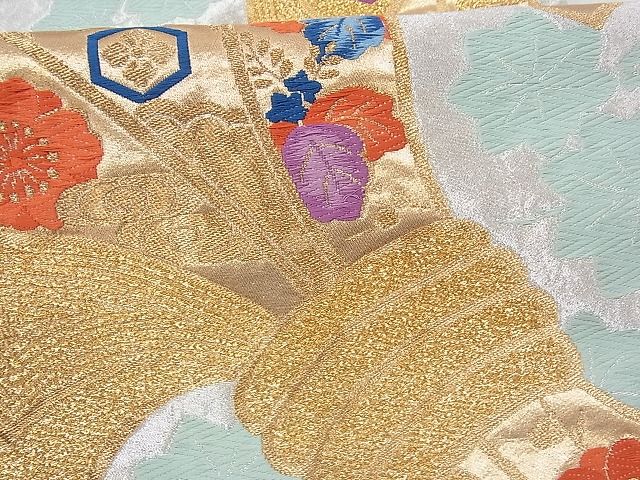 平和屋着物■六通柄袋帯 束ね熨斗吉祥花文 金銀糸 逸品 ox1950