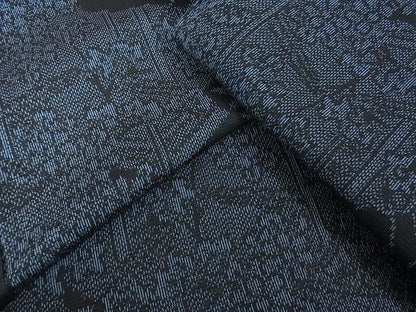 平和屋着物■上質な紬 風景草花文 逸品 ox2006