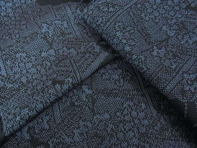 平和屋着物■上質な紬 風景草花文 逸品 ox2006