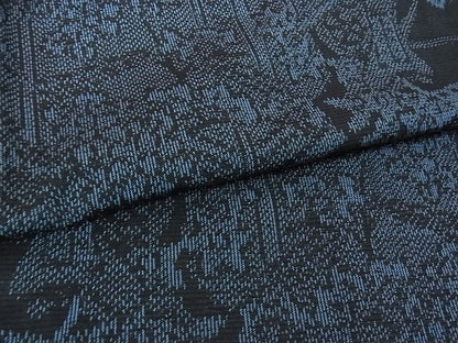 平和屋着物■上質な紬 風景草花文 逸品 ox2006