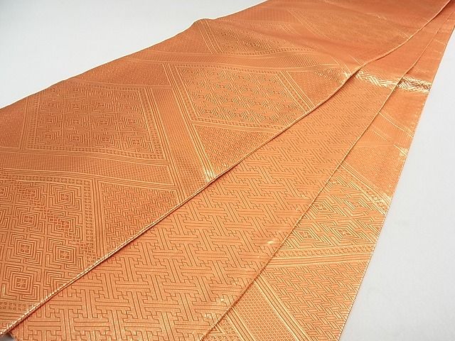 平和屋着物■佐賀錦 全通柄袋帯 吉祥文 金糸 逸品 ox2277