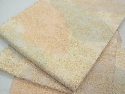 平和屋着物■砂子綴れ 全通柄袋帯 地紙霞文 金糸 逸品 ox2286