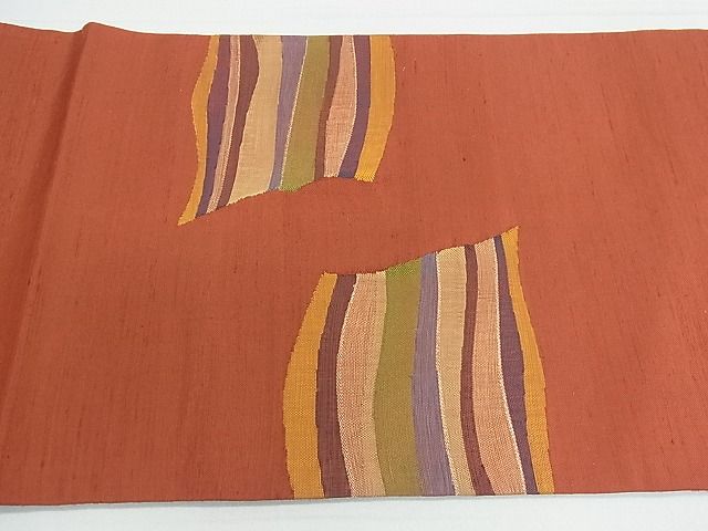 平和屋着物□太鼓柄袋帯 紬地 吉祥文 金糸 逸品 ox2590