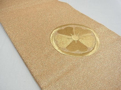 平和屋着物■両面六通柄袋帯 花丸文 金銀糸 逸品 ox2945
