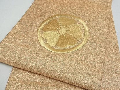 平和屋着物■両面六通柄袋帯 花丸文 金銀糸 逸品 ox2945