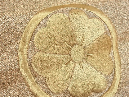 平和屋着物■両面六通柄袋帯 花丸文 金銀糸 逸品 ox2945