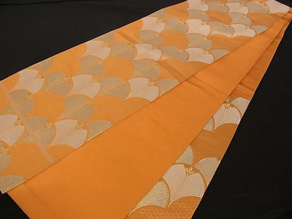 平和屋着物■六通柄袋帯 錦繍 松葉青海波 金銀糸 正絹 逸品 A-pf4587