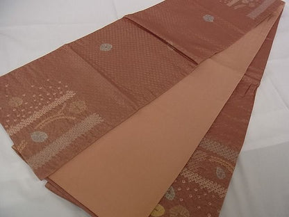 平和屋着物■太鼓柄京袋帯 花間道 金通し地 正絹 逸品 A-pf4643