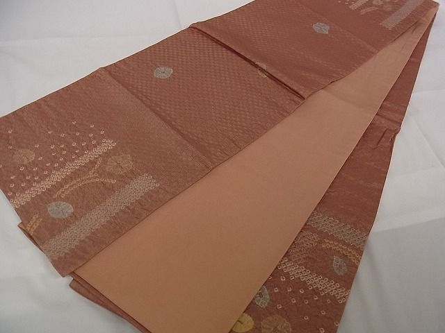 平和屋着物■太鼓柄京袋帯 花間道 金通し地 正絹 逸品 A-pf4643