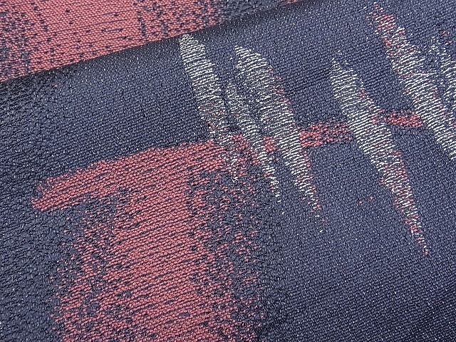 平和屋着物■上質なお召 霞文 銀糸 逸品 n-pk0521