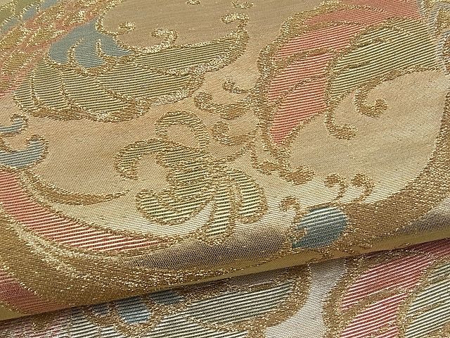 平和屋着物■六通柄袋帯 鳳凰丸文 金糸 逸品 n-pk0750