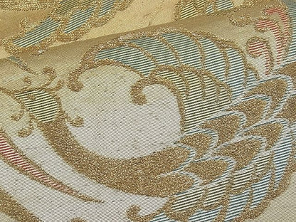 平和屋着物■六通柄袋帯 鳳凰丸文 金糸 逸品 n-pk0750