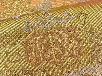 平和屋着物■六通柄袋帯 流水吉祥草花文 金銀糸 逸品 n-pk0803