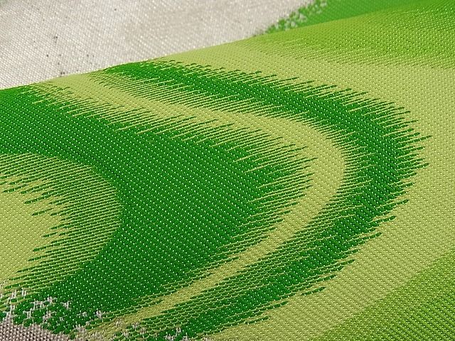 平和屋着物■六通柄袋帯 流水文 銀糸 逸品 n-pk0823