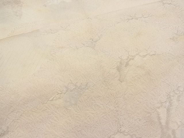 平和屋着物■六通柄袋帯 松 銀糸 逸品 n-pk0878