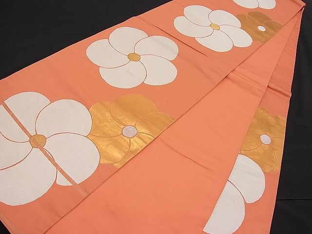 平和屋着物■六通柄袋帯 捻花文 金銀糸 逸品 n-pk0896