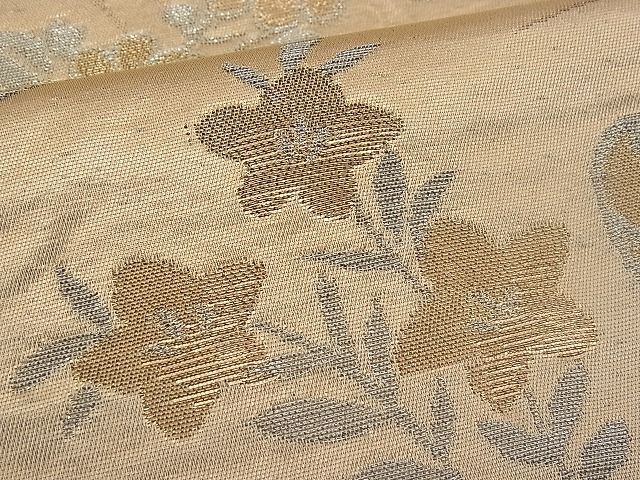 平和屋着物■六通柄袋帯 光琳 流水御所車花文 金銀糸 逸品 n-pk0912
