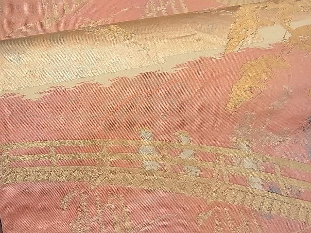 平和屋着物■西陣 六通柄袋帯 ふるさと 金銀糸 逸品 n-pk0953