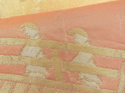 平和屋着物■西陣 六通柄袋帯 ふるさと 金銀糸 逸品 n-pk0953