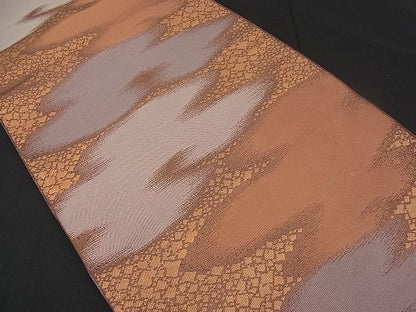 平和屋着物■全通柄 本袋帯 霞箔散らし 金銀糸 逸品 n-pk0956