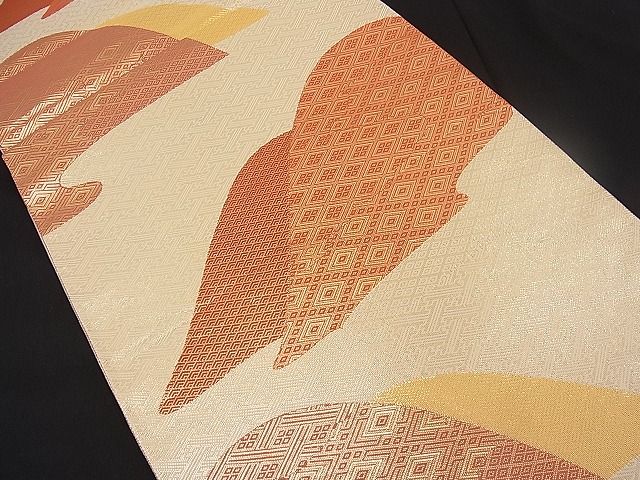 平和屋着物■佐賀錦　六通柄袋帯　遠山吉祥文　金糸　逸品　n-pk1092