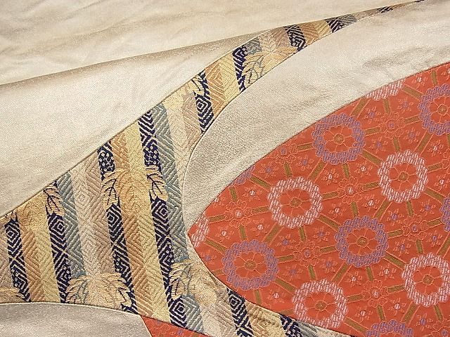 平和屋着物■六通太鼓柄袋帯 切嵌 吉祥文 金糸 逸品 n-pk1102