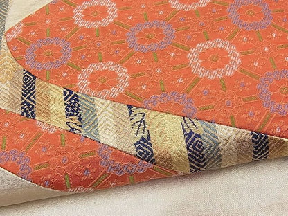 平和屋着物■六通太鼓柄袋帯 切嵌 吉祥文 金糸 逸品 n-pk1102