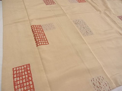 平和屋着物■上質なお召　吉祥文　逸品　n-pk1313