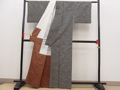 平和屋着物■上質な紬　霞文　逸品　n-pk1390