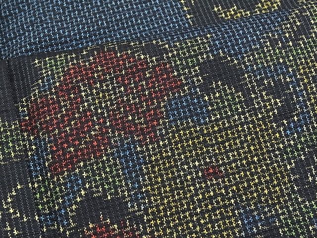 平和屋着物■上質な紬　亀甲花文　逸品　n-pk1865
