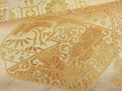 平和屋着物■六通柄袋帯 文箱吉祥文 金銀糸 逸品 n-pk1980