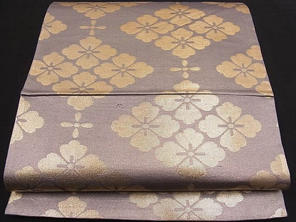平和屋着物■六通柄袋帯 花菱文様 金糸 逸品 n-pk1988