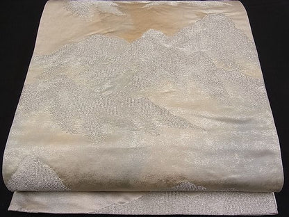 平和屋着物■六通柄袋帯 遠山文 金銀糸 逸品 n-pk1992