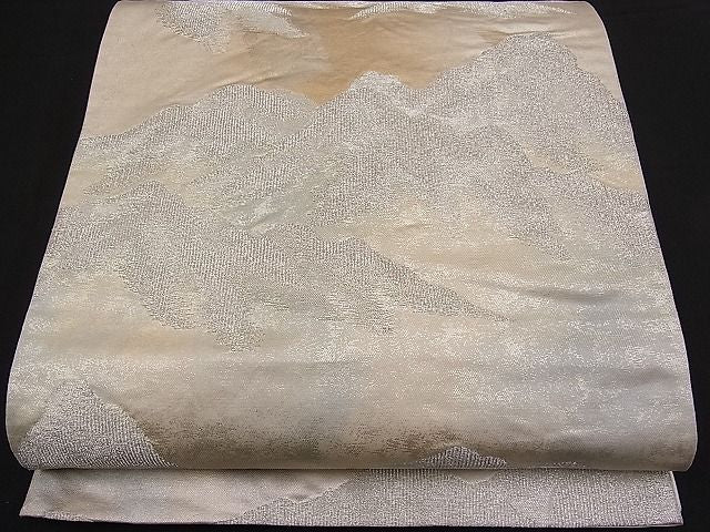 平和屋着物■六通柄袋帯 遠山文 金銀糸 逸品 n-pk1992
