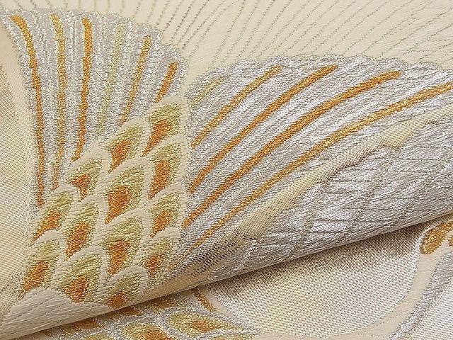 平和屋着物■六通柄袋帯 唐織 飛鶴文 金銀糸 逸品 n-pk1993