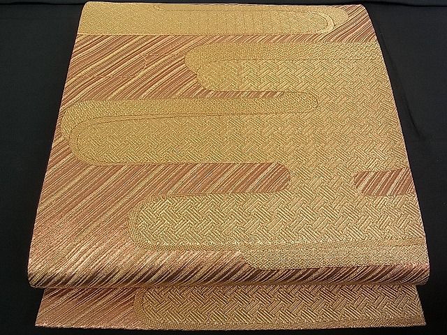 平和屋着物■全通柄袋帯 エ霞吉祥文 金糸 逸品 pn2239
