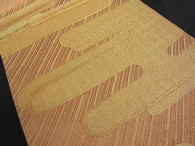 平和屋着物■全通柄袋帯 エ霞吉祥文 金糸 逸品 pn2239