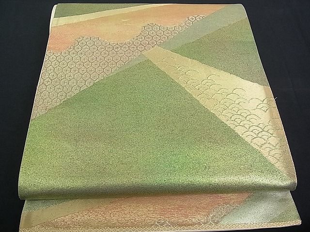 平和屋着物■六通柄袋帯　切嵌吉祥文　金糸　逸品　pn2274
